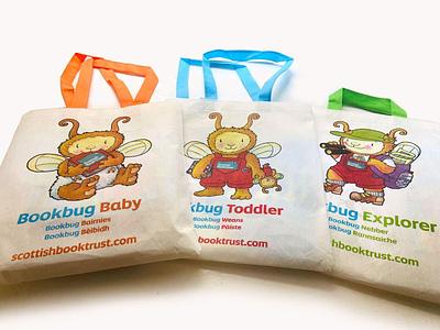 Bookbug Baby, Toddler and Explorer Bags laid flat